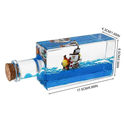 Creative Cruise Ship Fluid Drift Bottle Desktop Decorate Birthday Gift Decompressions Decoration Hourglass Ship Ornament Gift