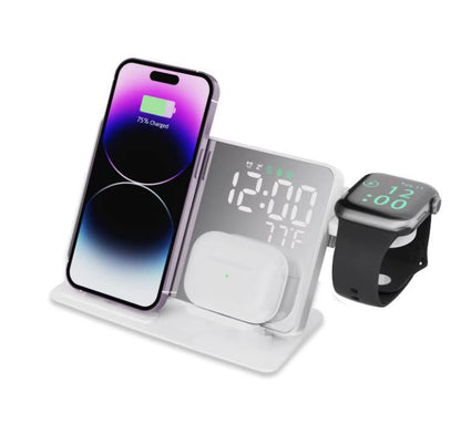 2-in-1 wireless charging time display alarm clock 15W thermometer wireless charging