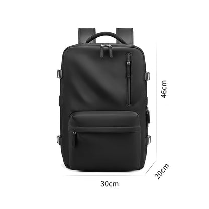 Waterproof 18 Inch Laptop Backpacks School Bags with usb Dily Life Vintage Unisex Leather Student Backpack for Men