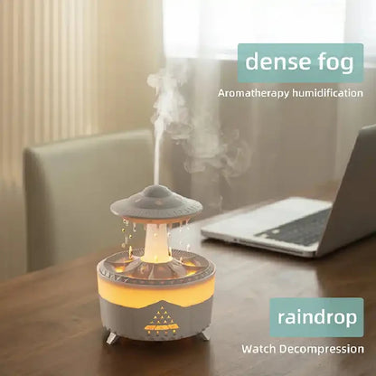 Rain Drop Air Humidifier Essential Oil Diffuser 350ml 7 Colors LED Lamp Ultrasonic Remote Control USB Rain Cloud Aroma Diffuser